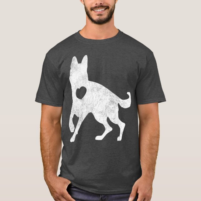 Ich Liebe Mein Deutscher Schäferhund Lover T-Shirt (Vorderseite)