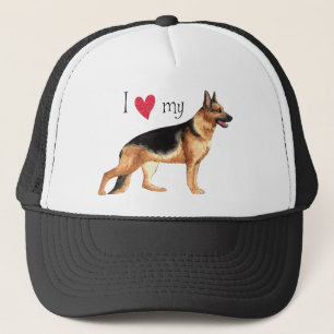 Ich Liebe mein Deutscher Schäferhund Truckerkappe