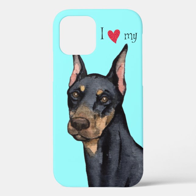 Ich Liebe mein Doberman Case-Mate iPhone Hülle (Rückseite)