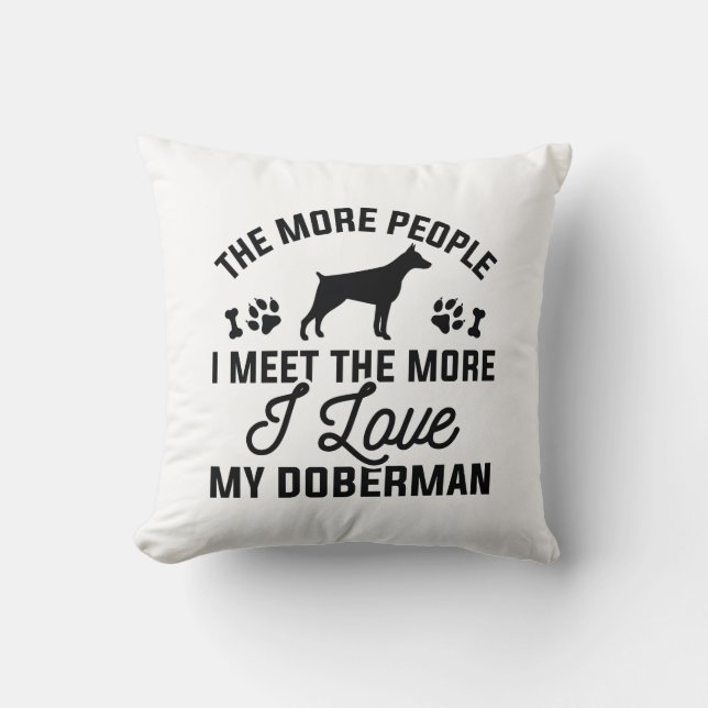 Ich Liebe Mein Doberman Kissen (Vorderseite)