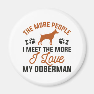 Ich Liebe Mein Doberman Magnet