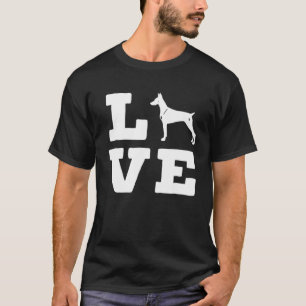 Ich Liebe mein Doberman Süße Tier Hund T-Shirt