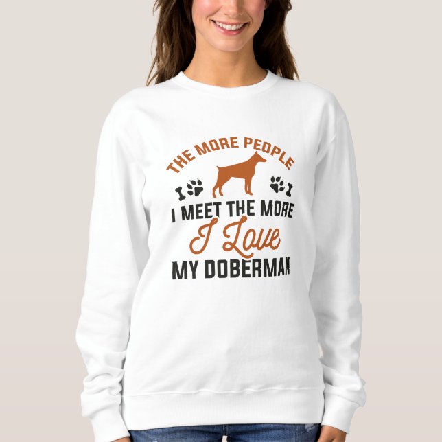 Ich Liebe Mein Doberman Sweatshirt (Vorderseite)