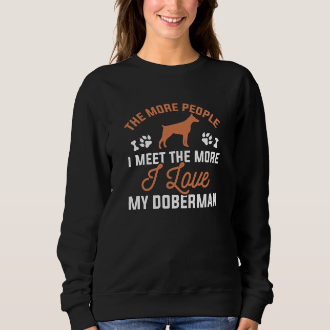 Ich Liebe Mein Doberman Sweatshirt (Vorderseite)