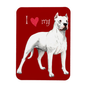 Ich Liebe mein Dogo Argentino Magnet