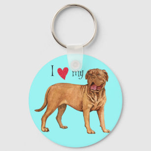 Ich Liebe mein Dogue de Bordeaux Schlüsselanhänger