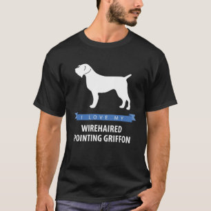 Ich Liebe mein Drahthaar, das Griffon zeigt T-Shirt
