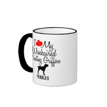 Ich Liebe mein Drahthaar, das Griffon zeigt