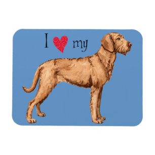 Ich Liebe mein Drahthaar Vizsla Magnet
