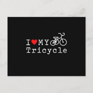 Ich liebe mein Dreirad-Trike-Dreirad-Geschenk mit  Postkarte