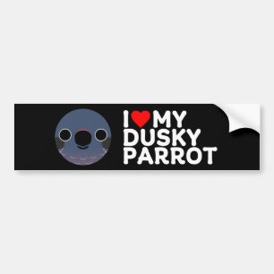 ICH LIEBE MEIN DUSKY-PARROT AUTOAUFKLEBER