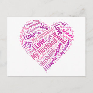 Ich Liebe mein Ehemann Postkarte
