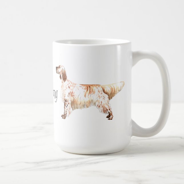 Ich Liebe mein Englisch Setter Tasse (Rechts)
