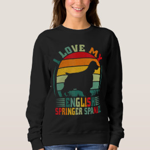 Ich Liebe mein Englisch Springer Spaniel Hundebesi Sweatshirt