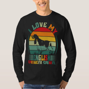 Ich Liebe mein Englisch Springer Spaniel Hundebesi T-Shirt