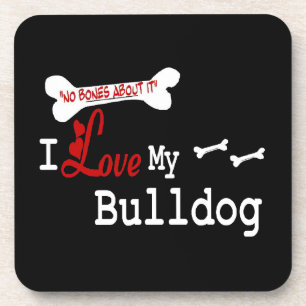 Ich Liebe mein englischer Bulldog Getränkeuntersetzer