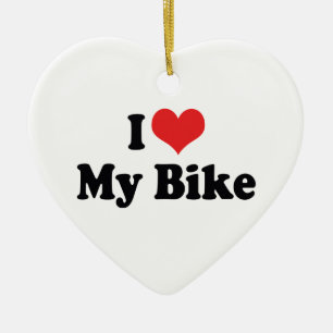 Ich liebe mein Fahrrad - Fahrrad Motorradliebhaber Keramikornament