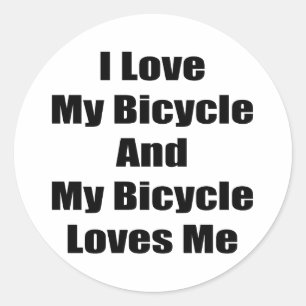 Ich Liebe mein Fahrrad und mein Fahrrad Lieben Runder Aufkleber
