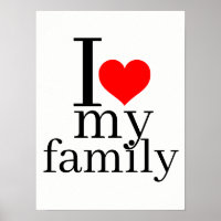 Ich Liebe mein Familienposter