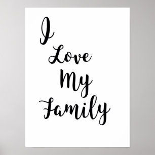 Ich Liebe mein Familienposter Poster