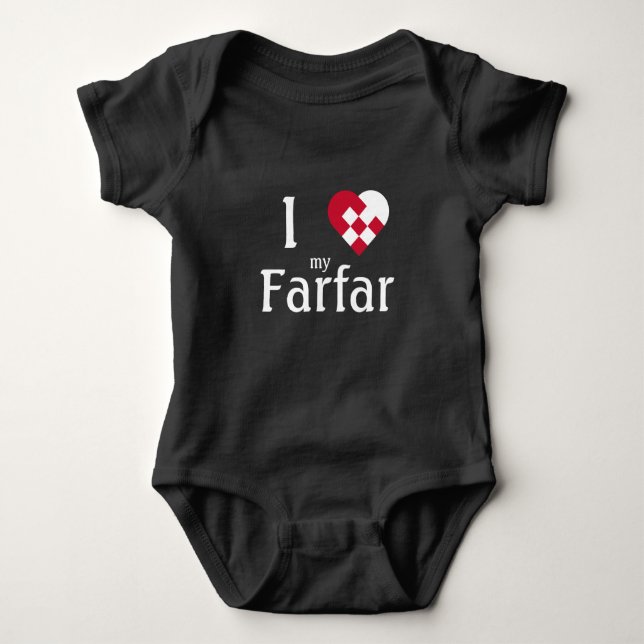 Ich Liebe Mein Farfar (Vater des Vaters) niedliche Baby Strampler (Vorderseite)
