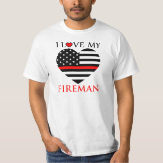 Ich Liebe mein Feuerwehrmann - T - Shirt der Feuer