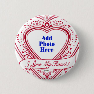 Ich Liebe mein Fiancé! Foto Red Hearts Button