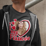 Ich Liebe mein Fiancée Custom Foto T-Shirt<br><div class="desc">I Liebe My Fiancée Shirt - Hochladen eines Fotos für das Innere des Herzens</div>