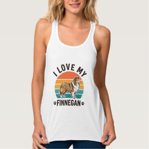 Ich liebe mein Finnegan Vintage Hundename Shirt De