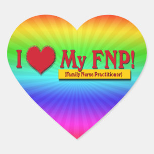 ICH LIEBE MEIN FNP VALENTINE FAMILIENKRANKENPRAKTI Herz-Aufkleber