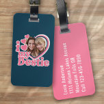 Ich Liebe mein Foto Bestie Heart Gepäckanhänger<br><div class="desc">Mit diesem personalisierten Design,  das sich perfekt für Reisende eignet,  können Sie Ihr Gepäck auftanken</div>