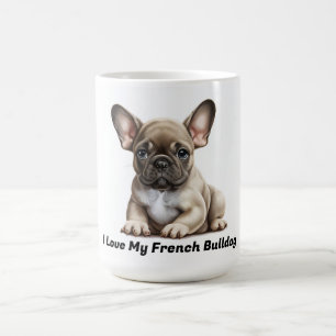Ich Liebe mein Französischer Bulldog Kaffeetasse