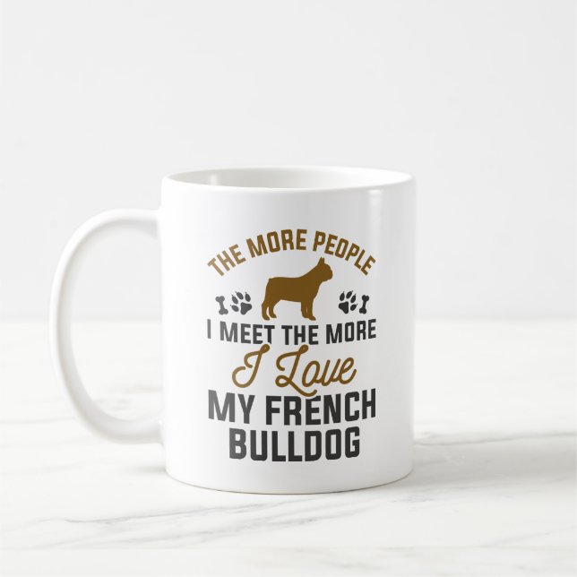 Ich Liebe mein Französischer Bulldog Kaffeetasse (Links)