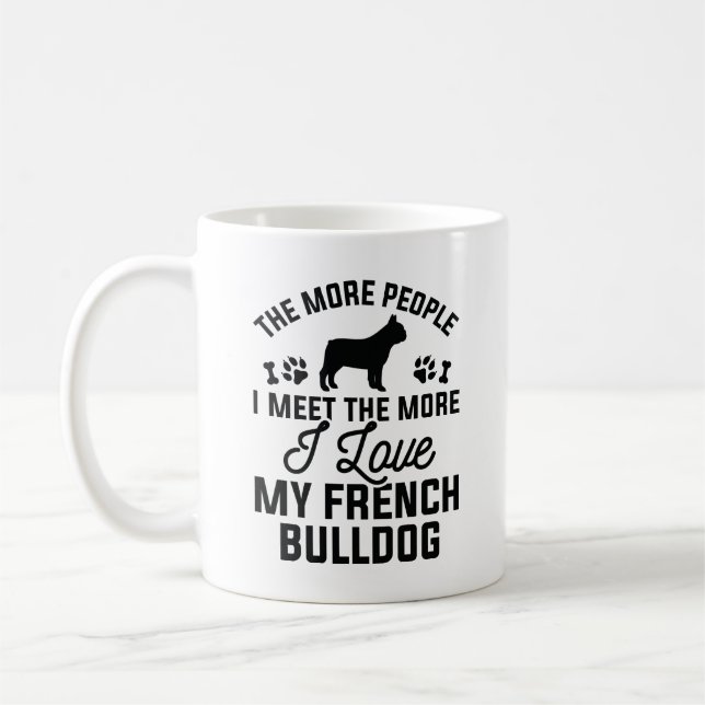 Ich Liebe mein Französischer Bulldog Kaffeetasse (Links)