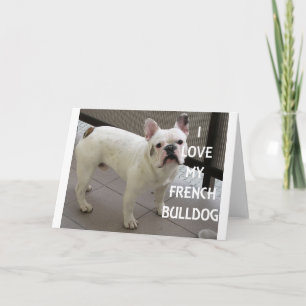 Ich Liebe mein Französischer Bulldog Karte