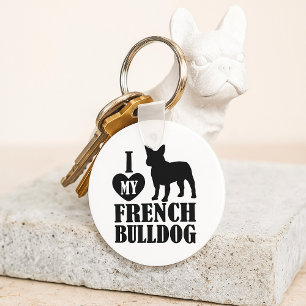 Ich Liebe mein Französischer Bulldog-Schlüsselanhä Schlüsselanhänger