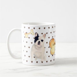 Ich Liebe mein französischer Bulldogie-Cartoon Kaffeetasse