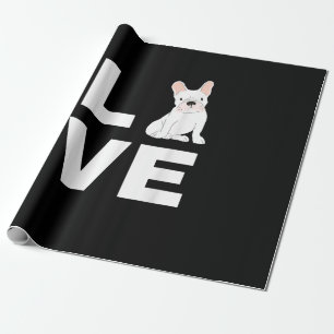 Ich Liebe mein französisches Bulldoggebleih-Hund L Geschenkpapier