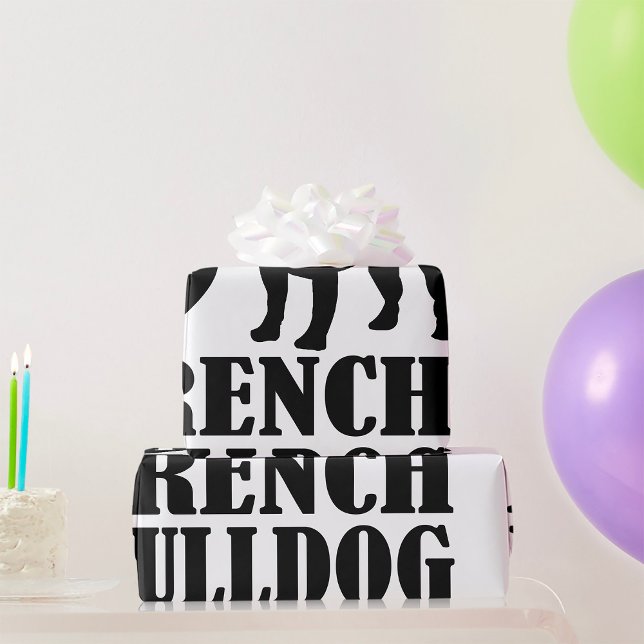 Ich Liebe mein französisches Bulldogopapier Geschenkpapier (Von Creator hochgeladen)