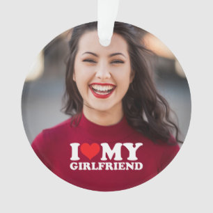 Ich Liebe Mein Freund Custom Foto Ornament