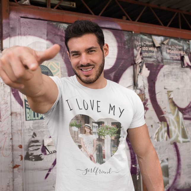 Ich Liebe Mein Freund Custom Foto T-Shirt (Von Creator hochgeladen)
