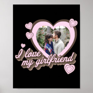 Ich liebe mein Freund Custom Foto T-Shirt Poster