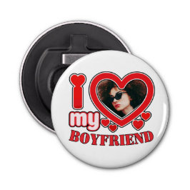 Ich Liebe mein Freund Custom Heart Foto Flaschenöffner
