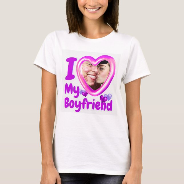 Ich Liebe Mein Freund Custom T - Shirt (Vorderseite)