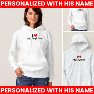 Ich liebe mein Freund Design Hoodie