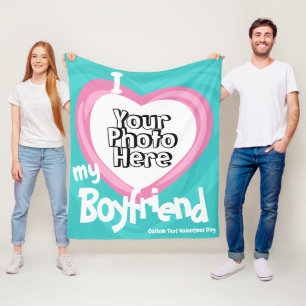 Ich liebe mein Freund Ehemann Paar Foto Fleecedecke