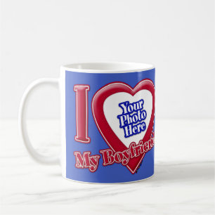 Ich Liebe mein Freund Foto Red Heart D R Blue Kaffeetasse