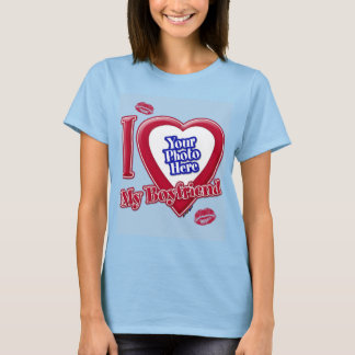Ich Liebe mein Freund Foto Red Heart Kiss Light Bl T-Shirt
