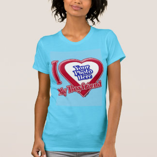 Ich Liebe mein Freund Foto Red Heart Türkis T-Shirt