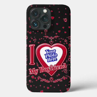 Ich Liebe mein Freund Foto Red Hearts Black Case-Mate iPhone Hülle